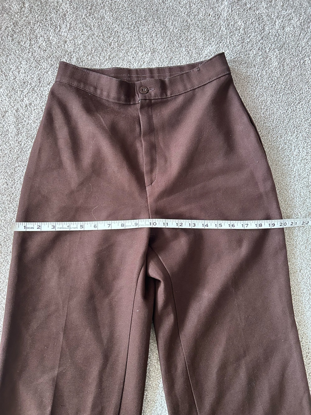 Vintage 70s Levi’s Strauss & Co Chocolate Brown Wide Leg Pants 1970s Retro - Picture 6 of 7
